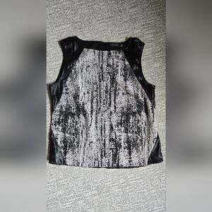 Trouvé Black and Gray Textured Tank Top